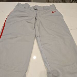 Nike Kids Gray Pants with Red Swoosh